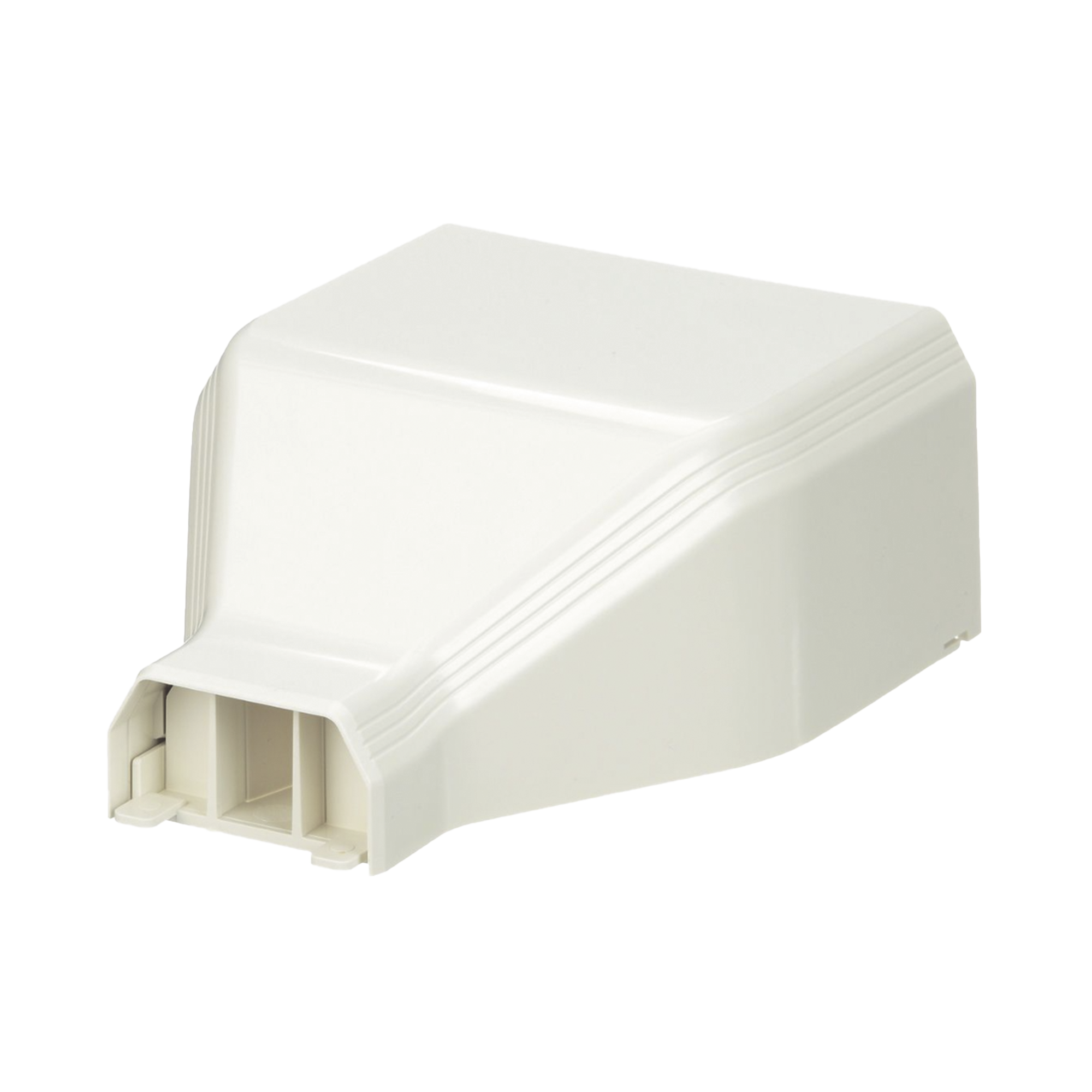 Conexión de tubería a canaleta T45, Salidas de 1/2', 3/4', 1' y 1 1/4', material ABS, Color Blanco Mate