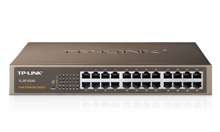 Switch TP-LINK TL-SF1024D - Plata, 24 puertos