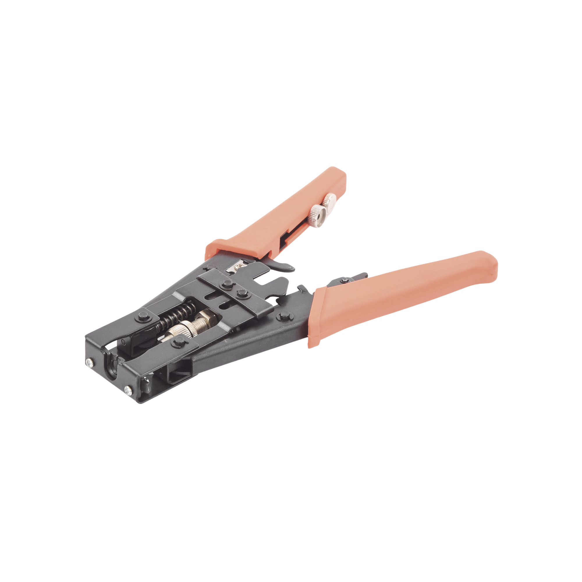 Pinzas para Instalar Conectores a Prueba de Agua, Tipo Compresión de F ó BNC, en Cables RG-59 (4C), RG-6 (5C), RG-58 (3C) ó RG-11.