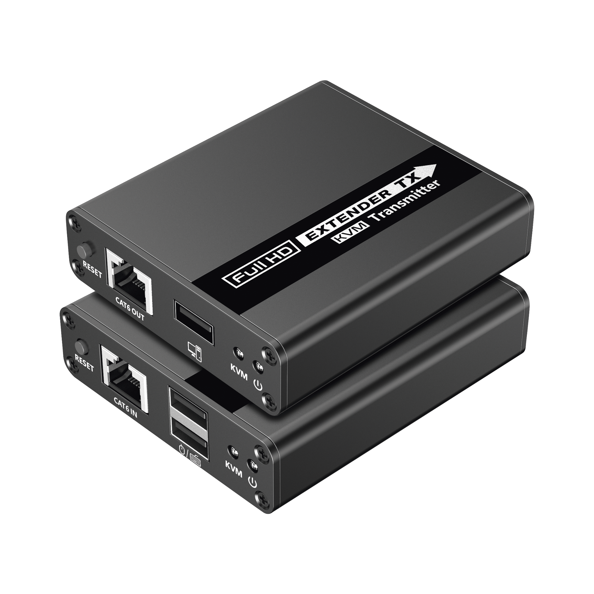 Kit extensor KVM (HDMI y USB) hasta 70 metros / Resolución 1080P @ 60 Hz/ Cat 6, 6a y 7 / CERO LATENCIA / HDR / Salida Loop / Uso 24/7 / Salida de audio de 3.5mm / Transmite el Video y Controla tu DVR vía USB a distancia.