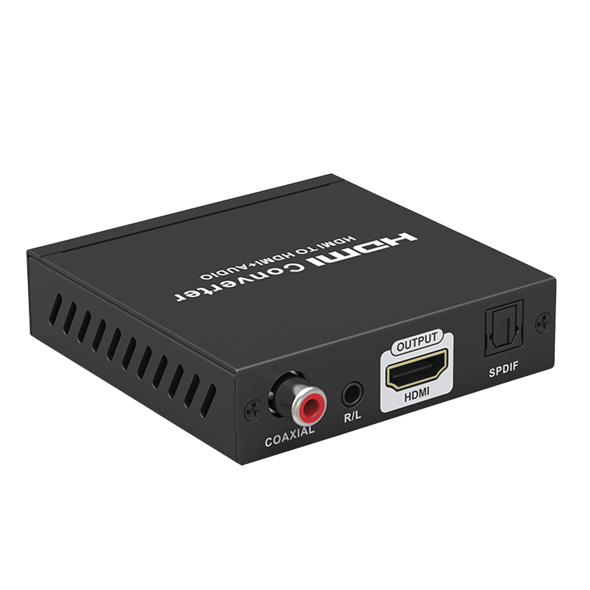 Extractor de Audio de HDMI a HDMI + Audio / Salida de Audio Digital o Análoga / SPDIF / Toslink / Auxiliar 3.5mm (Estéreo) / Salida HDMI solo video / Soporta ARC / HDR / HDCP / Separa el Audio del Contenido HDMI .