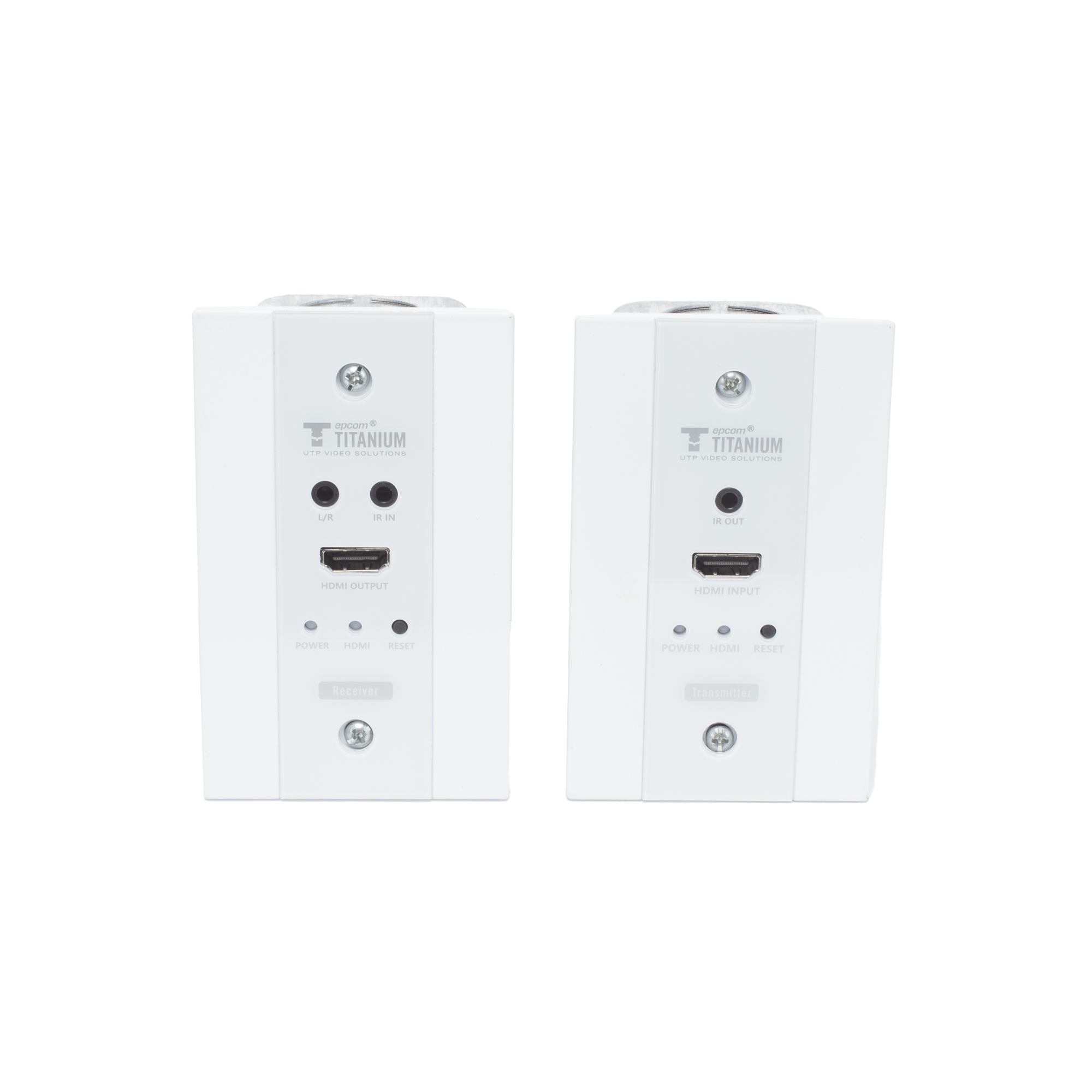 Kit Extensor HDMI en PLACAS DE PARED para distancias de 70 metros / Resolución 4K@60Hz / Cat 6/6A/ 7 / HDR/ IPCOLOR/ Cero Latencia / Soporta Control Remoto / Placa de pared de 2.74 x 4.49” (tamaño estándar de EE.UU.)