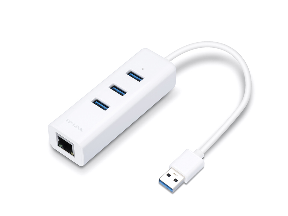 Adaptador USB 2 en 1 con Hub de 3 Puertos USB 3.0 y Adaptador Ethernet Gigabit (UE330) - 