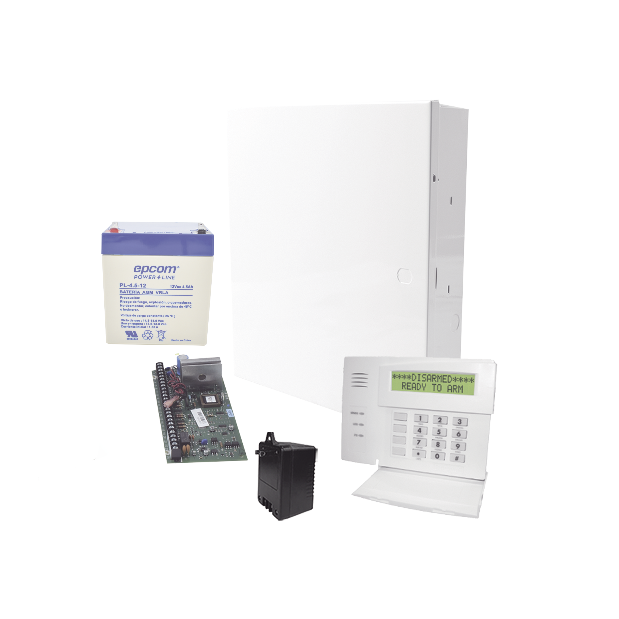 Sistema de Alarma VISTA48LA con 4 Zonas en Teclado, Incluye  Batería y Transformador