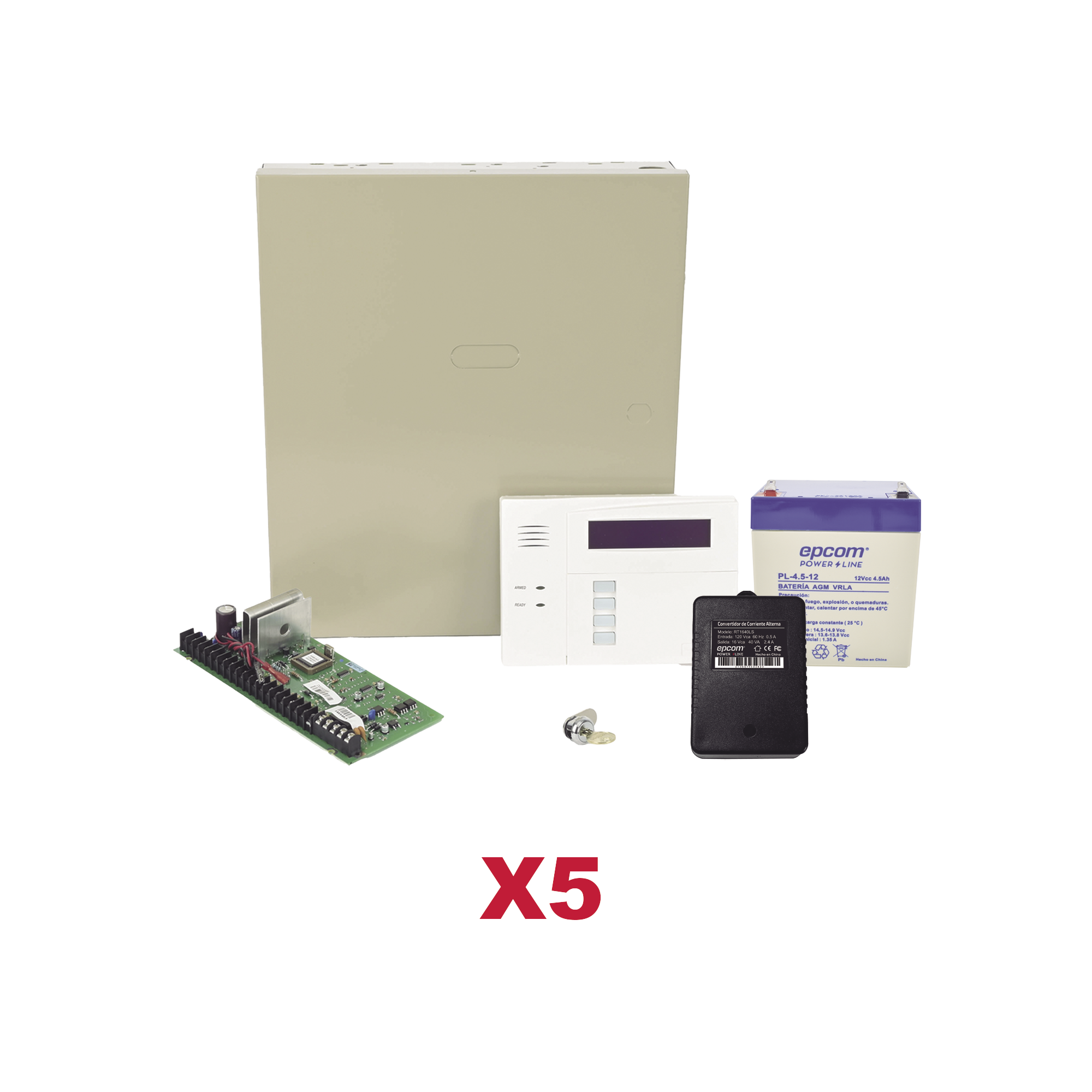 Kit de 5 Paneles VISTA48 con Batería y Transformador