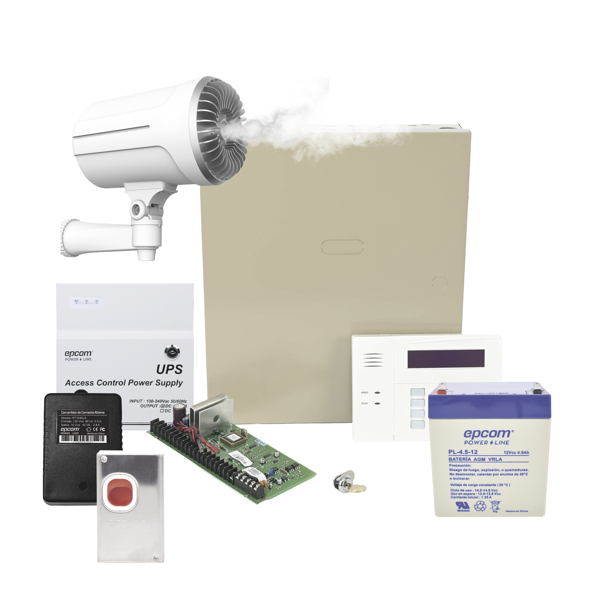 Kit de Panel de Alarma VISTA48LA con Generador de Niebla SF501P / Todo incluido