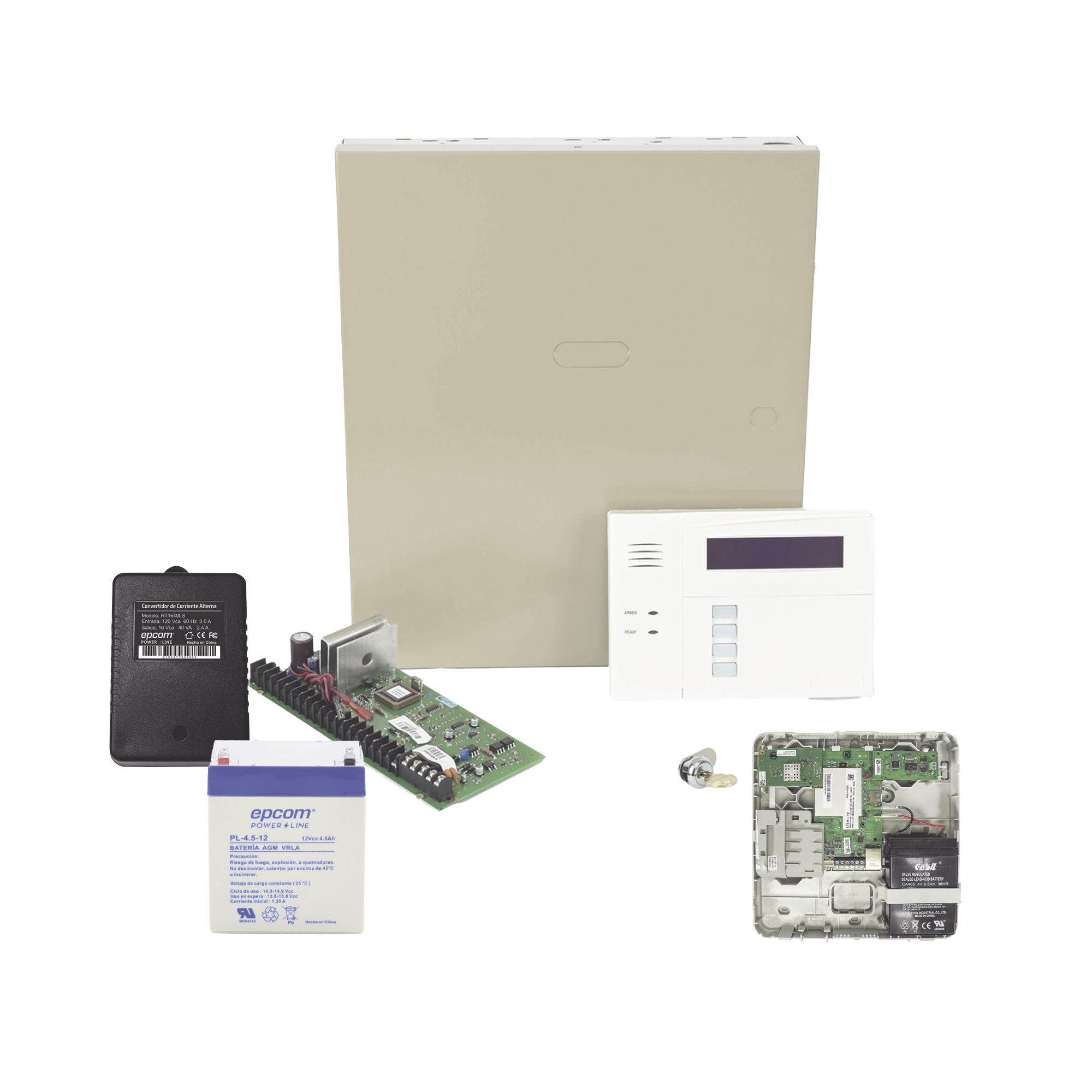 Panel de Alarma VISTA48 con Comunicador LTEMPA, Batería y Transformador