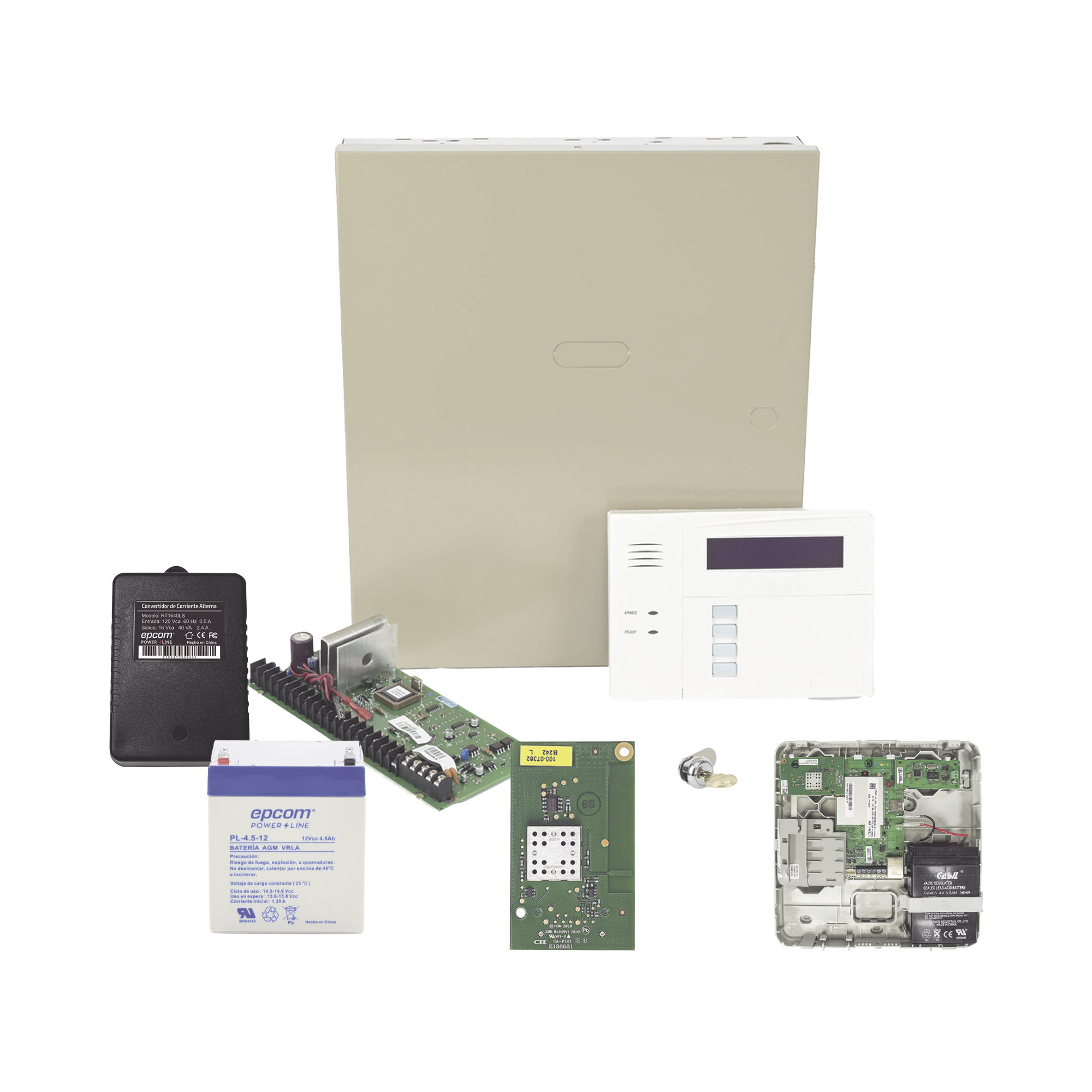 Panel de Alarma VISTA48LA con Comunicador Dual LTEMPA, tarjeta WiFi, Batería y Transformador