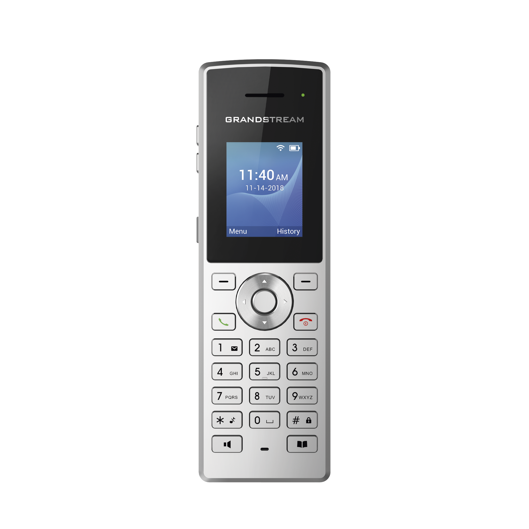 Teléfono IP portátil con conexión a través de  Wi-Fi, 2 líneas, 2 cuentas SIP