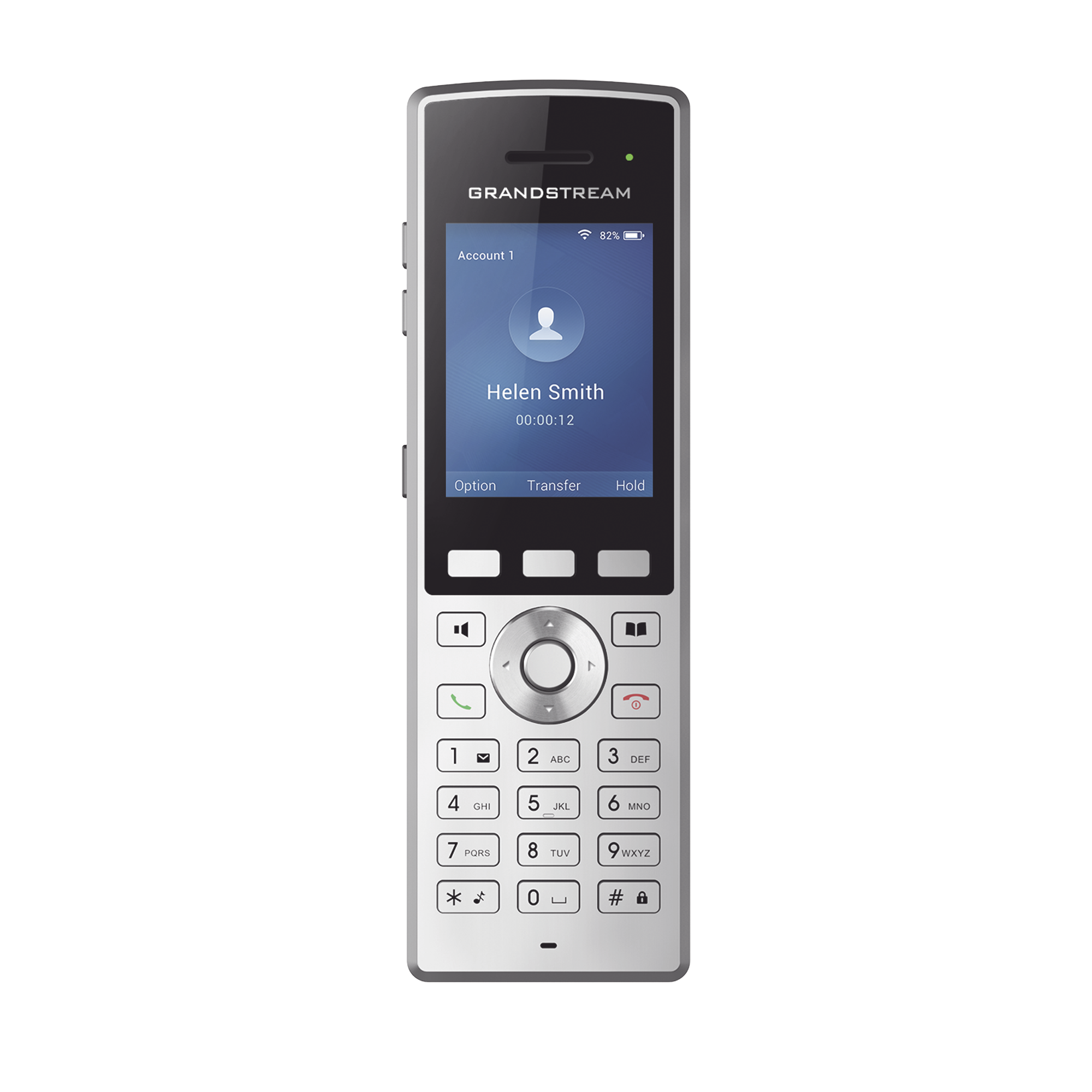 Teléfono WiFi portátil empresarial con 2 lineas y cuentas SIP, Bluetooth y botón Push-to-talk