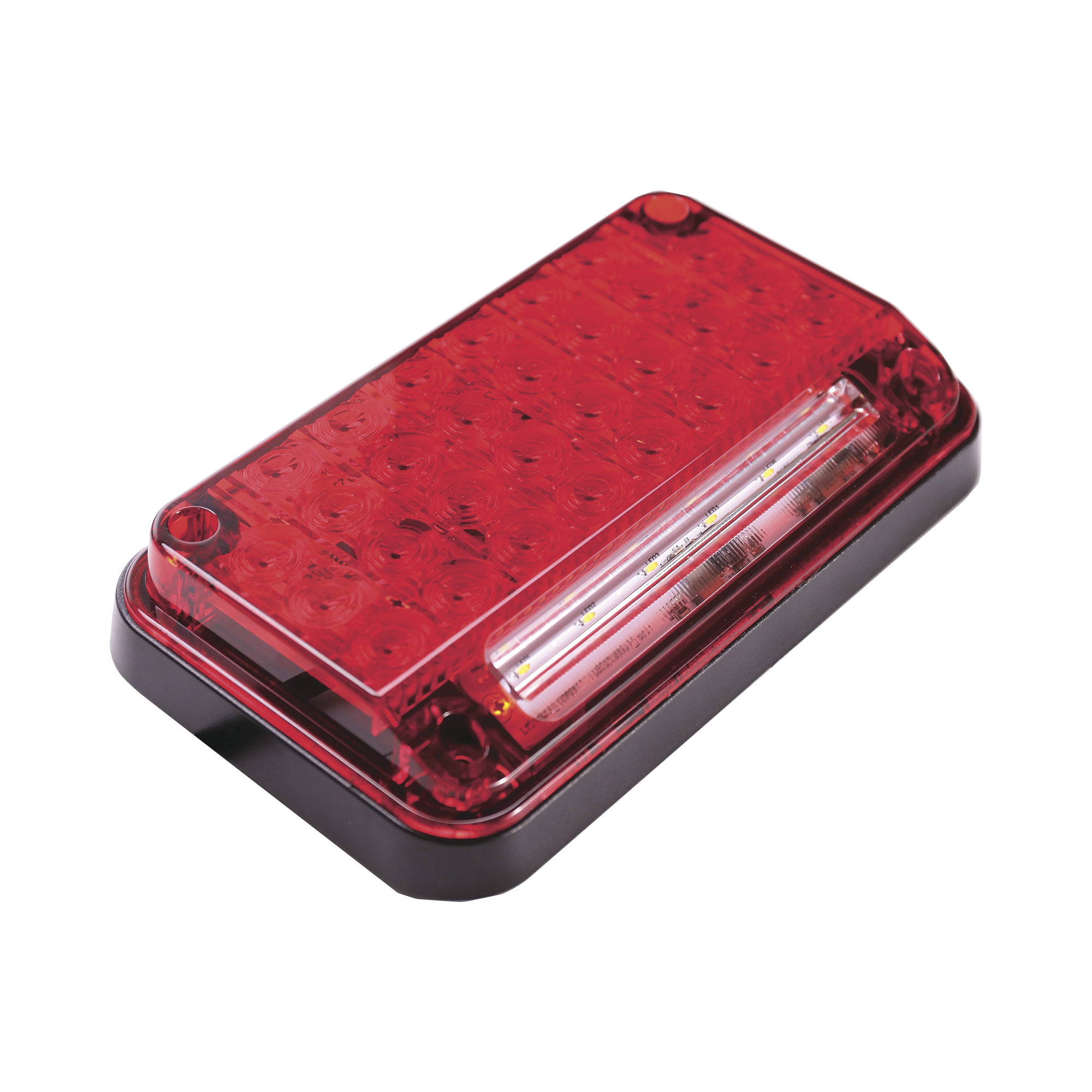 Luz de Advertencia de 7X4', Color Rojo, Con Luz de Trabajo, Ideal para Ambulancias