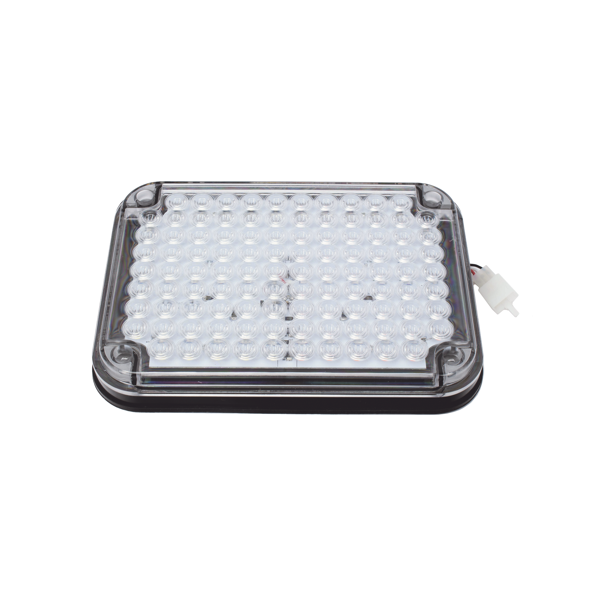 Luz de Advertencia de 9X7', Bicolor Rojo/Claro, Ideal para Ambulancias