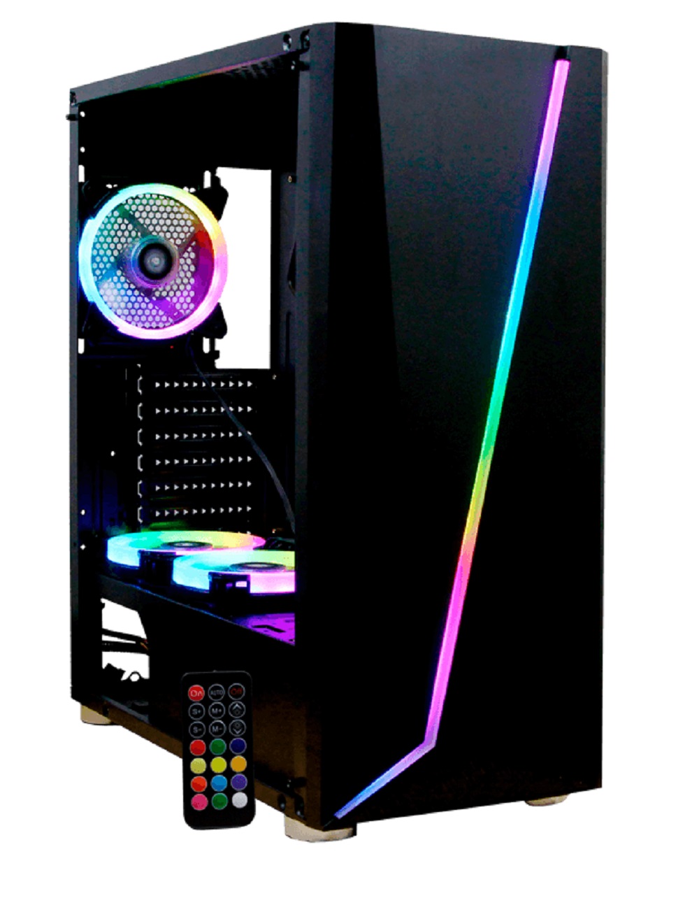 Gabinete ARMAGEDDON RGB Yeyian YGA-68809 - Gabinete, ATX, Negro / RGB
