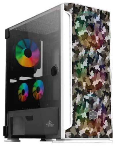 Gabinete YEYIAN YGH-49704 HOLLOW 2500 ATX - C/T 3VEN ARGB/MESH/USB/Blanco